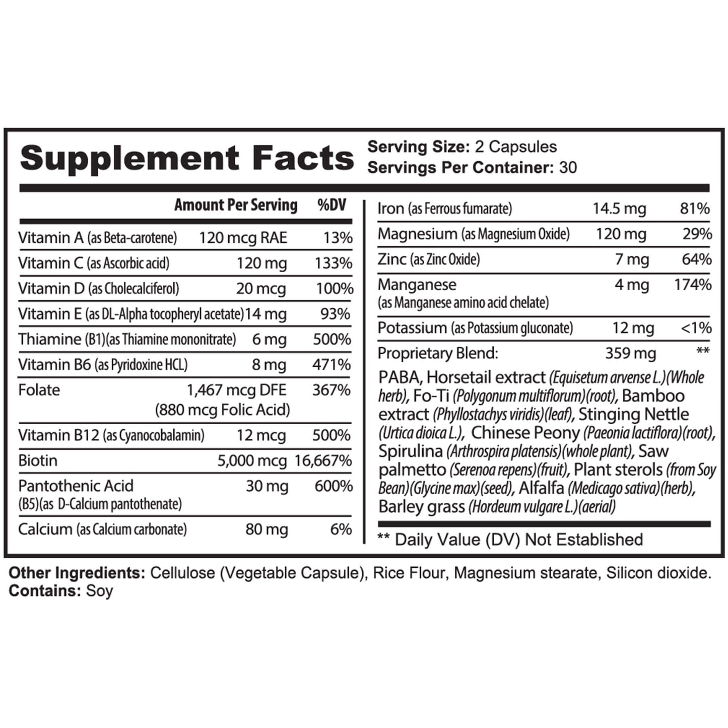 Gray-No-More Hair Supplement